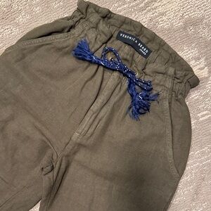 Veronica Beard Khaki Men's Chinos with Blue Drawstring